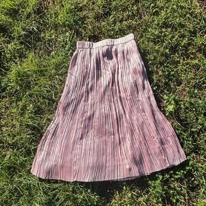 Nordstrom Pink Pleated Midi Skirt — Balletcore / Coquette Aesthetic (S)
